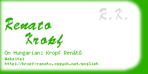 renato kropf business card