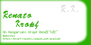 renato kropf business card